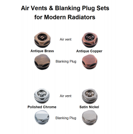  Air Vents & Blanking Plug Sets for Modern Style Radiators