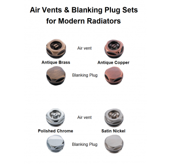 Air Vents & Blanking Plug Sets for Modern Style Radiators