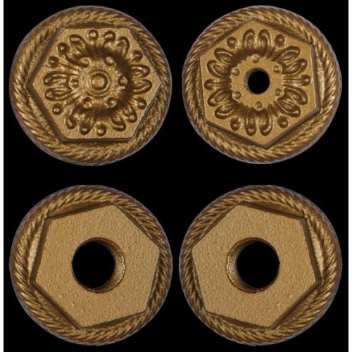 Cast Iron Radiator Decorative End Cap Set - Wall Stays, End Caps, Bleed Valves