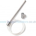 Electric Element with 1.2m Cable & White/Chrome Cap - 600W
