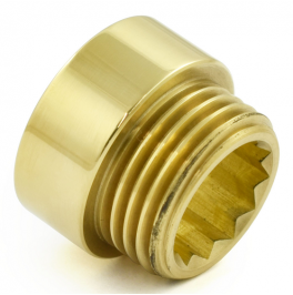 Rigid Radiator Valve Extension 10mm Unlacquered Brass