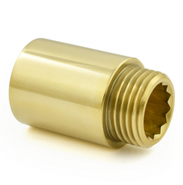 Rigid Radiator Valve Extension 30mm Unlacquered Brass