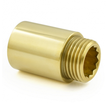 Rigid Radiator Valve Extension 30mm Unlacquered Brass