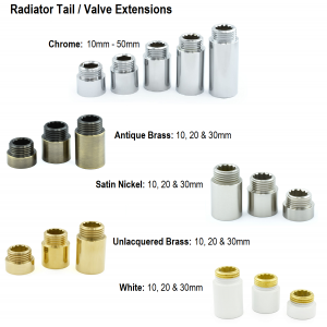 Radiator Tail / Valve Extensions radiators