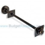 Cast Iron Radiator Luxury Wall Stay - Black Nickel