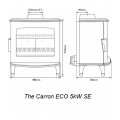 Carron ECO Stove 5kW SE - Cream Enamel Carron ECO Stove 5kW SE - Cream Enamel