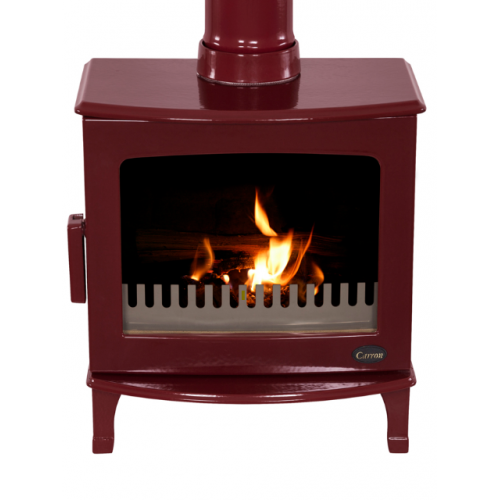 Carron ECO Stove 5kW SE - Rich Red Enamel - Carron Woodburning & Multifuel Stoves