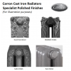 Deco 585 Single Column Cast Iron Radiator, 12 Sections, 585 x 624mm