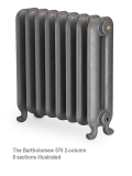 Bartholomew 570 Cast Iron Radiator - 3 Sections, 570 x 249mm