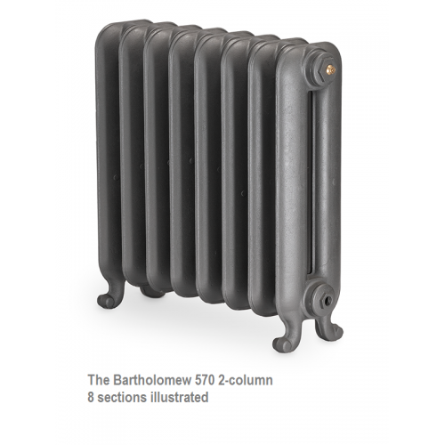 Bartholomew 570 Cast Iron Radiator - 10 Sections, 570 x 749mm - The Bartholomew