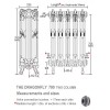 Dragonfly 790 Two-Column Cast Iron Radiator, 29 Sections, 790x 2499mm