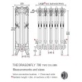 Dragonfly 790 Two-Column Cast Iron Radiator, 11 Sections, 790x 969mm