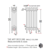Deco 585 Single Column Cast Iron Radiator, 3 Sections, 585 x 156mm