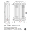 Liberty 645 4-Section Cast Iron Radiator - 645 x 358mm