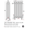 Tuscany 765 Single Column Cast Iron Radiator, 25  Sections, 765 x 1959mm