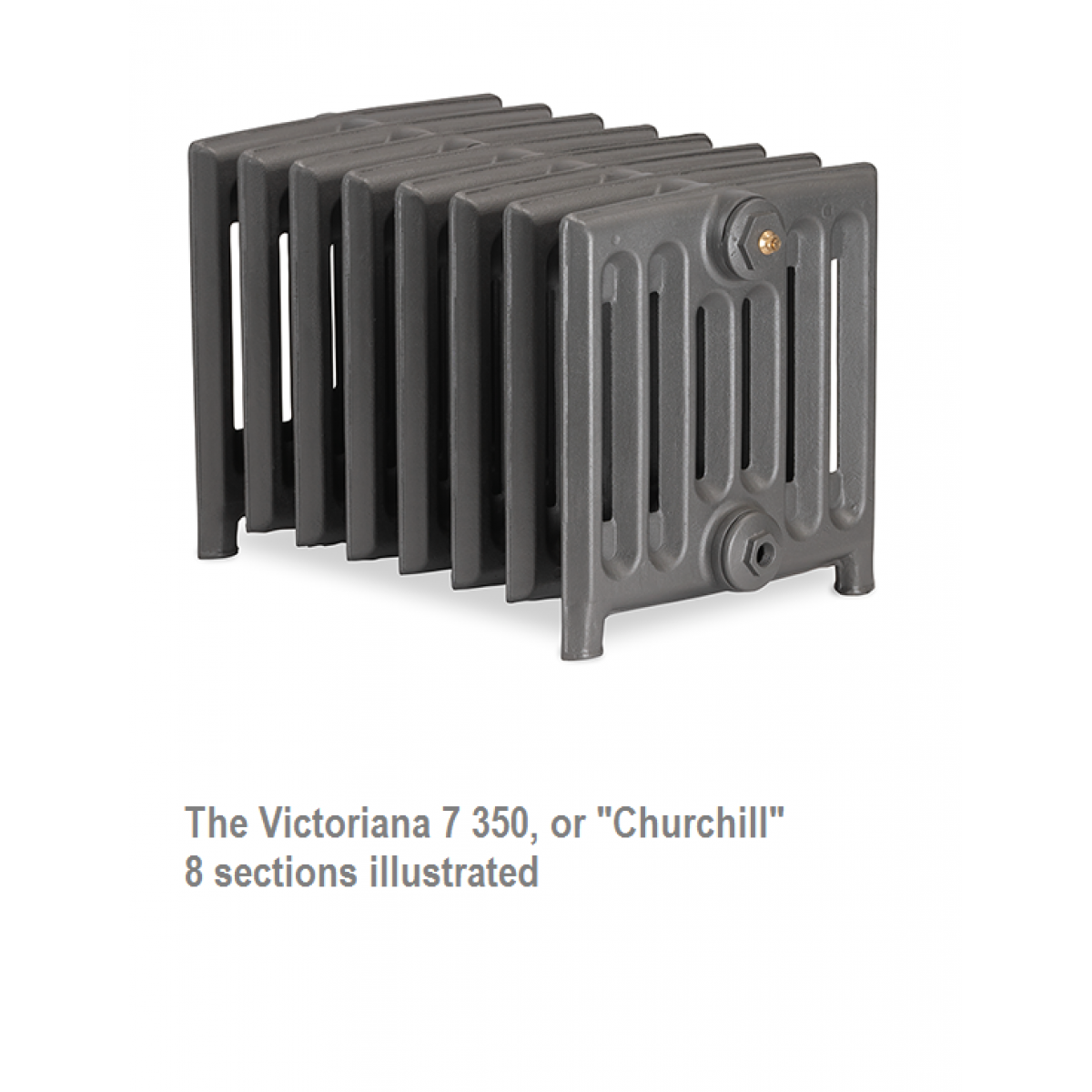 Victoriana 350 7 Column Cast Iron Radiator - 11 Section, 350 x 718mm