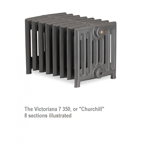 Victoriana 350 7 Column Cast Iron Radiator - 10 Section, 350 x 656mm - The Victoriana 7 - 350