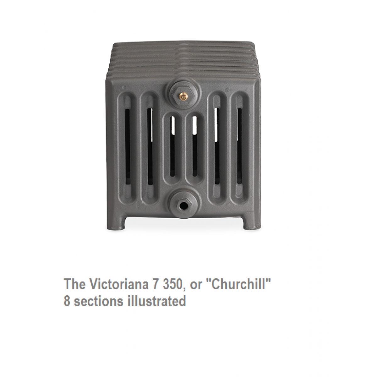 Victoriana 350 7 Column Cast Iron Radiator - 11 Section, 350 x 718mm