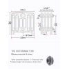 Victoriana 350 7 Column Cast Iron Radiator - 5 Section, 350 x 345mm