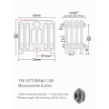 Victoriana 350 7 Column Cast Iron Radiator - 11 Section, 350 x 718mm