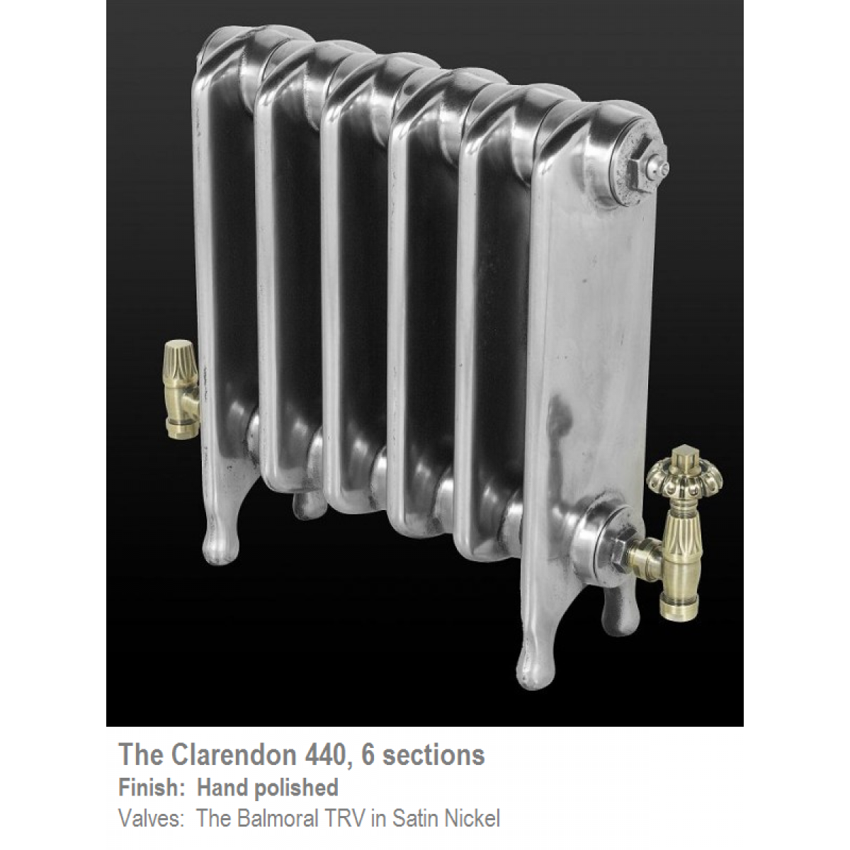 Clarendon 440 Cast Iron Radiator - 12 Sections, 440 x 812mm