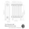 Clarendon 440 Cast Iron Radiator - 26 Sections, 440 x 1719mm