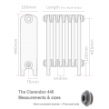 Clarendon 440 Cast Iron Radiator - 12 Sections, 440 x 812mm