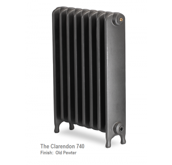 Clarendon 740 Cast Iron Radiator - 23 Sections, 740 x 1524mm