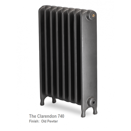 Clarendon 740 Cast Iron Radiator - 10 Sections, 740 x 682mm - Clarendon Cast Iron Radiator - 740mm High