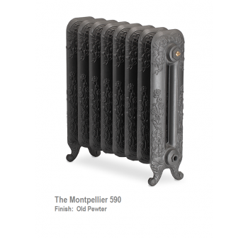 Montpellier 590 Cast Iron Radiator - 14 Sections, 580 x 1036mm
