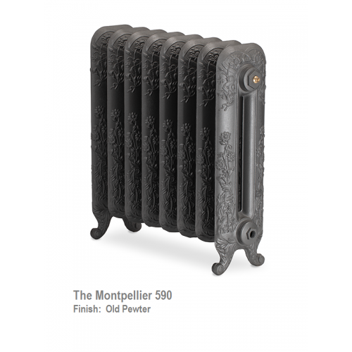 Montpellier 590 Cast Iron Radiator - 10 Sections, 590 x 750mm - The Montpellier