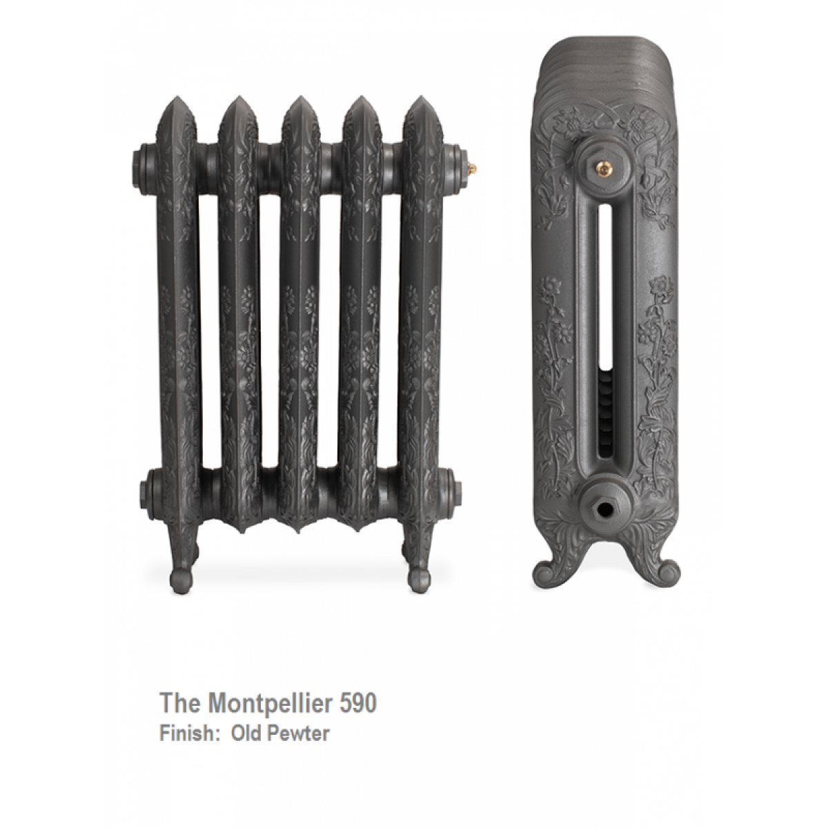 Montpellier 590 Cast Iron Radiator - 11 Sections, 590 x 822mm