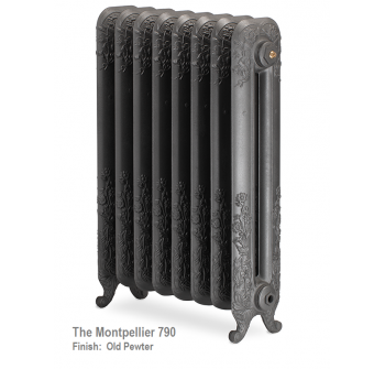 Montpellier 790 Cast Iron Radiator - 15 Sections, 790 x 1099mm
