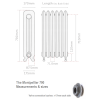 Montpellier 790 Cast Iron Radiator - 8 Sections, 790 x 602mm