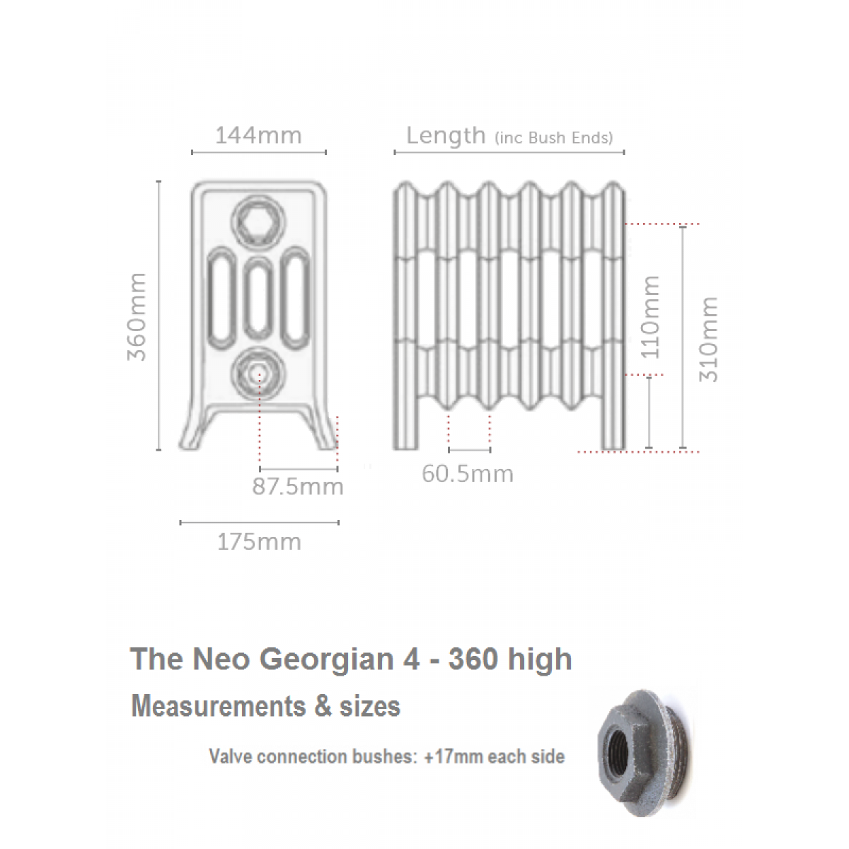 Fast Delivery Neo Georgian 4-Column 360 High, 10 Sections