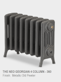 Neo Georgian 4-Column Cast Iron Radiator, 360 High, 4 Sections