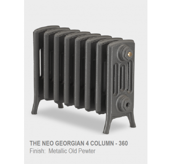 Neo Georgian 4-Column Cast Iron Radiator, 360mm High, 16 Sections