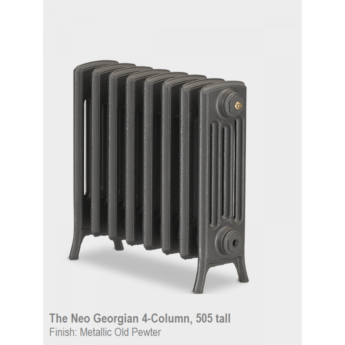 Neo Georgian 4-Column Cast Iron Radiator, 505 High, 26 Sections