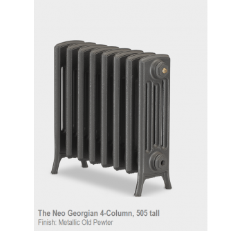 Neo Georgian 4-Column Cast Iron Radiator, 505 High, 28 Sections