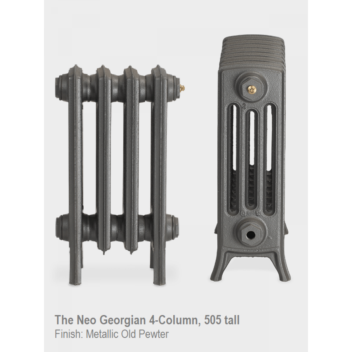 Neo Georgian 4-Column Cast Iron Radiator, 505 High, 26 Sections