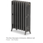 Neo Georgian 4-Column Cast Iron Radiator, 660 High, 6 Sections
