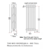 Neo Georgian 4-Column Cast Iron Radiator, 960 High, 11 Sections