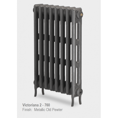 Victoriana 2 760 Cast Iron Radiator - 10 Section, 760H x 653mm - The Victoriana 2