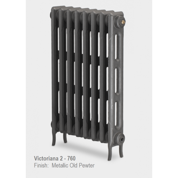 Victoriana 2 760 Cast Iron Radiator - 10 Section, 760H x 653mm Victoriana 2 760 Cast Iron Radiator - 10 Section, 760H x 653mm
