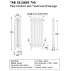 Sloane Cast Iron Radiator - 750mm High, 6 Section