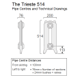 Trieste 2 Column Cast Iron Radiator - 514mm High, 13 Sections Trieste 2 Column Cast Iron Radiator - 514mm High, 13 Sections
