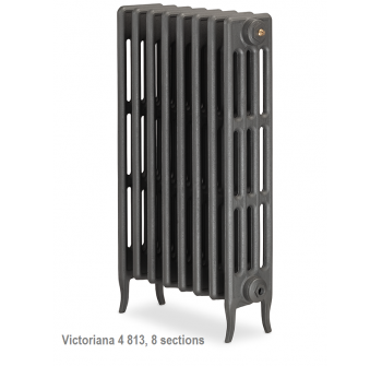 Victoriana 4 813 Cast Iron Radiator - 6 Section, 813H x 395mm