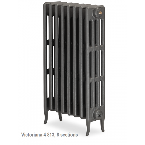 Victoriana 4 813 Cast Iron Radiator - 10 Section, 813H x 635mm - Victoriana 4 - 813mm