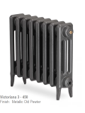 Victoriana 3 Cast Iron Radiator - 3 Section, 450H x 217mm