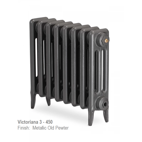 Victoriana 3 Cast Iron Radiator - 10 Section, 450H x 636mm - The Victoriana 3